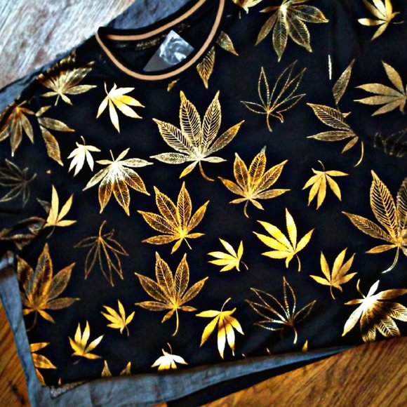 All over print Gold foil Hemp shirt - Picture 1 of 1